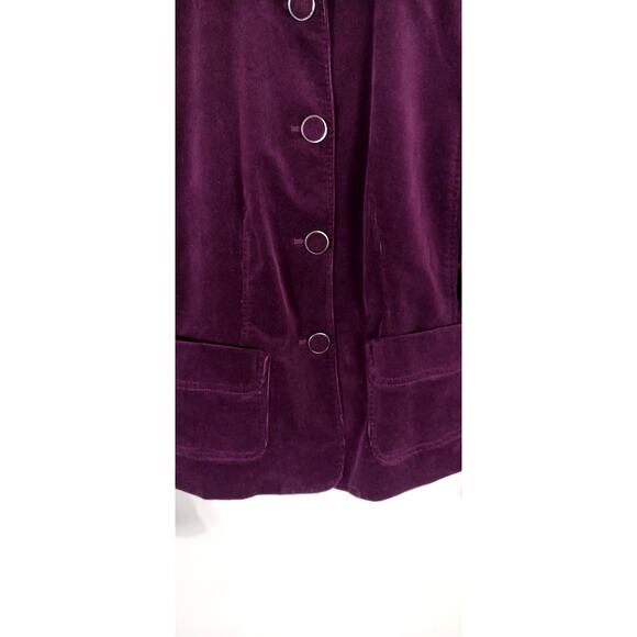 Talbots Dark Purple Lined Corduroy Jacket 10 Classic Office Whimsygoth - Picture 9 of 16